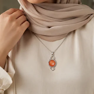 آویز نقره طرح چشم